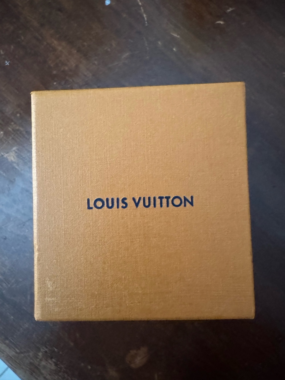 Louis Vuitton Tan Box with Navy Logo